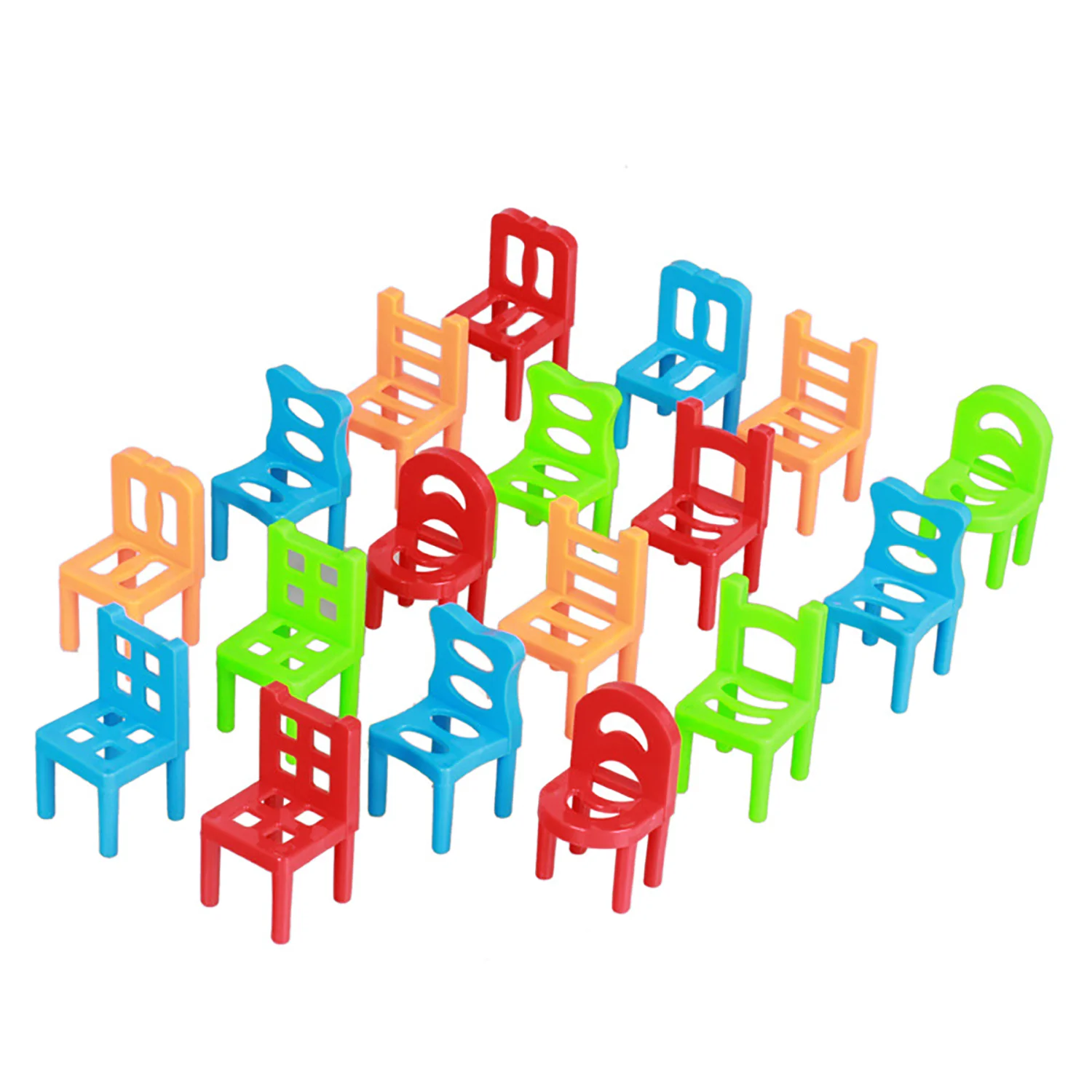 48pcs children's DIY stacking music building block balance chair toy puzzle parent-child interactive toy 5