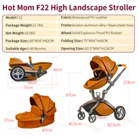 Hot mom Baby Stroller 2 in1 3 In 1 Travel System High view Folding pram - Image 10