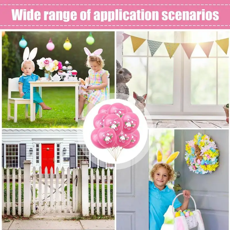 Easter Party Latex Balloons Easter Balloons Eggs Bunny Chick 100X Happy Decor Themed Party Latex Supplies Decorations