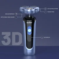 SEJOY Men's Electric Razor USB Rechargeable Shaver Triple Blade Trimmer Beard Floating Head Waterproof Hair Shaving Machine 2