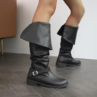 Medieval Leather Boots Jack Sparrow Renaissance Half Haddock Shoes Footwear Larp Pirate Warrior Vintage Jackboot For Adult - Image 5