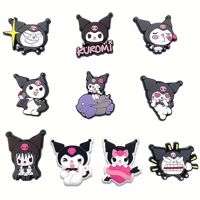 Shoe Charms MINISO 10/30pcs Sanrio Shoe Decorations Accessories Charms For Clogs Bogg Bag Bubble Slides Sandals Gift Idea for Birthday