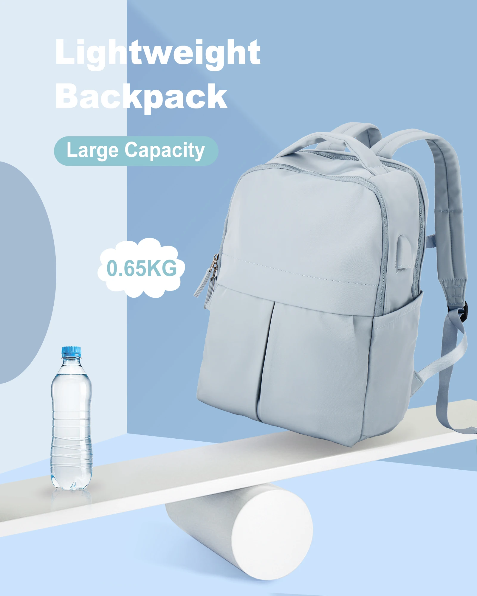 حقيبة ظهر نسائية مخصصة للكمبيوتر المحمول، مناسبة ل...