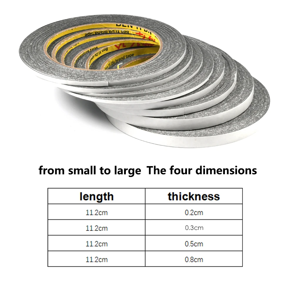 10m Thick Sticker Double Side Adhesive Tape Fix for Cellphone Touch Screen LCD Strong Sponge Double-sided Adhesive