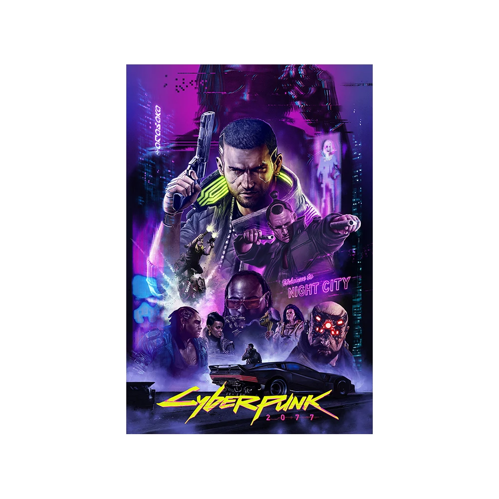 Cyberpunk Dreamscape Canvas Art Print