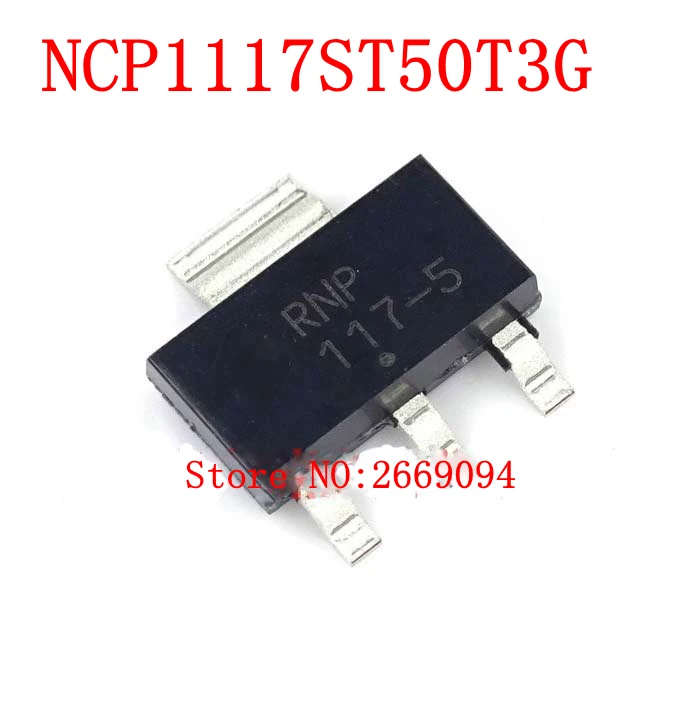 

50/100/200pcs NCP1117ST50T3G 117-5 IC REG LDO 5V SOT-223 New Original