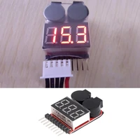 2 in 1 Li-ion RC Lipo Battery Low Voltage Alarm 1S-8S Buzzer Indicator Checker Tester LED Display Board Module Compact 2