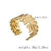 European and American Trendy Stainless Steel Hydraulic Personalized Creative Petal Plated 18K Gold Bracelet&bangles 5