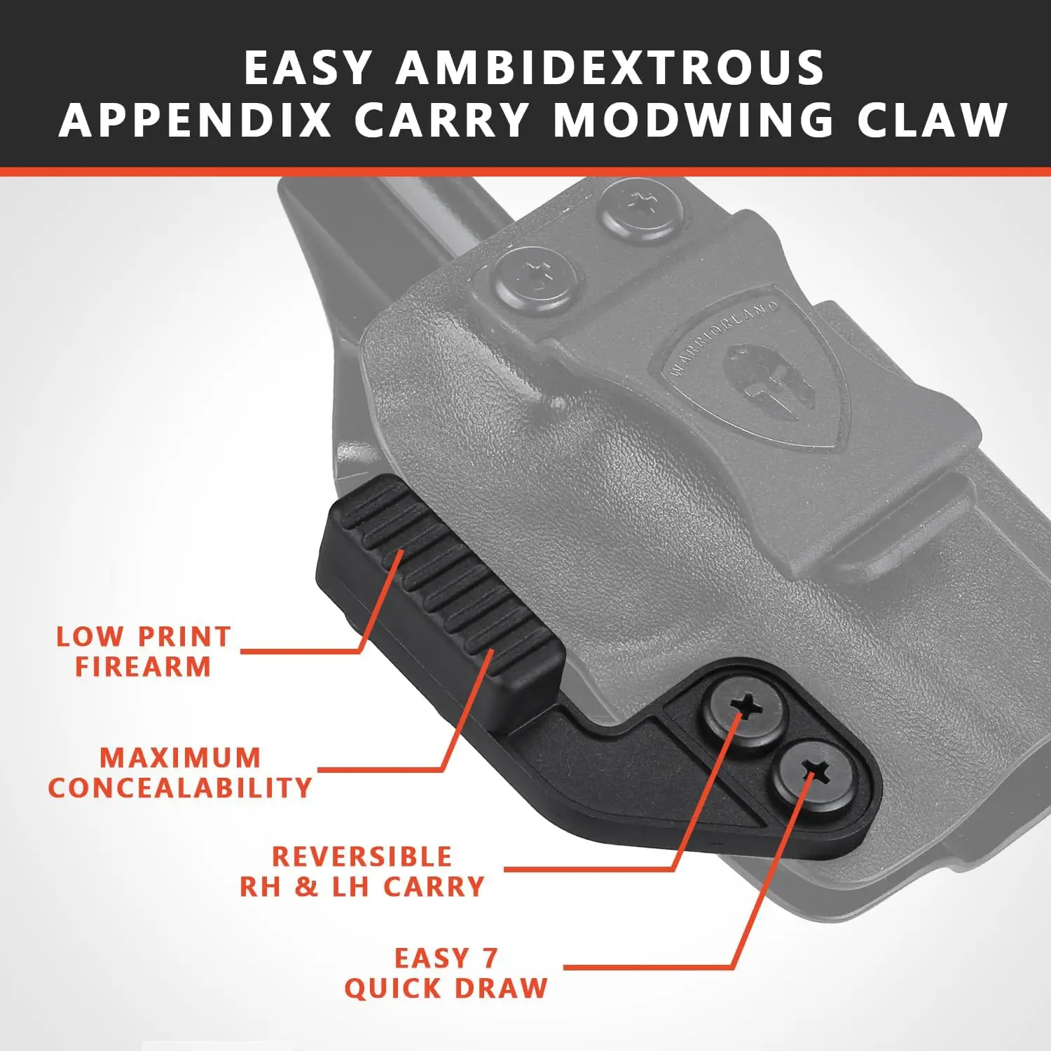 Holster Claw Kit Für IWB Holster | Verstaubare Pistolenhalterung | Einstellbarer Tragekomfort