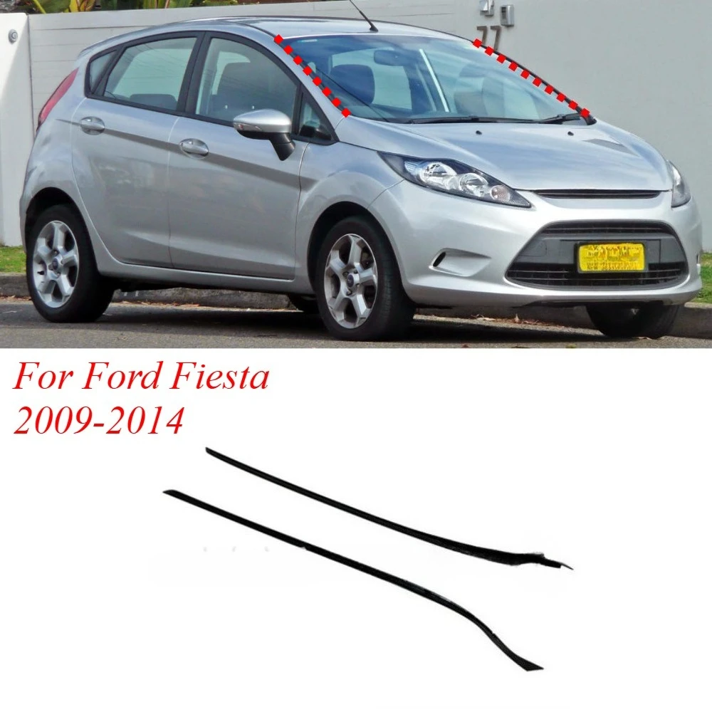 2 Stück Fenster-Wetterschutzleiste Außenverkleidung für Ford Fiesta 2009-2014 Frontscheiben-Gummidichtung Be8Z5403136A