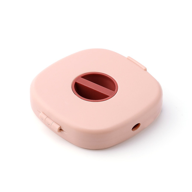 Round Cable Winder Storage Box Rotatable Cellphone USB Data Cord Line Holder Container Wire Management Organization