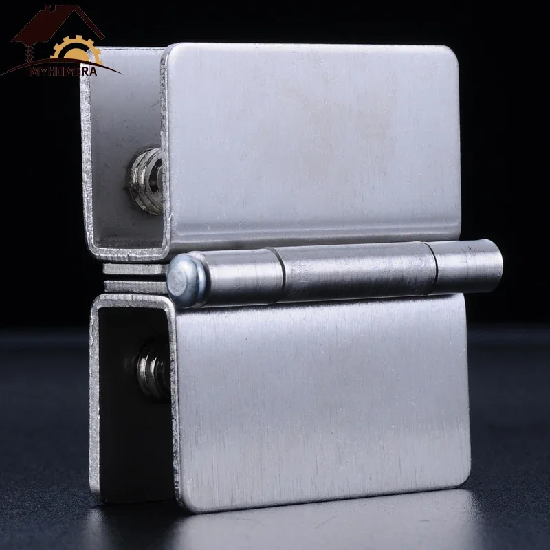 Glass Door Hinge Double Sided Clip Cabinet Cupboard Glass Clamps 180 Degree for 4mm 6mm 8mm 9mm stainless steel hinges door hinges