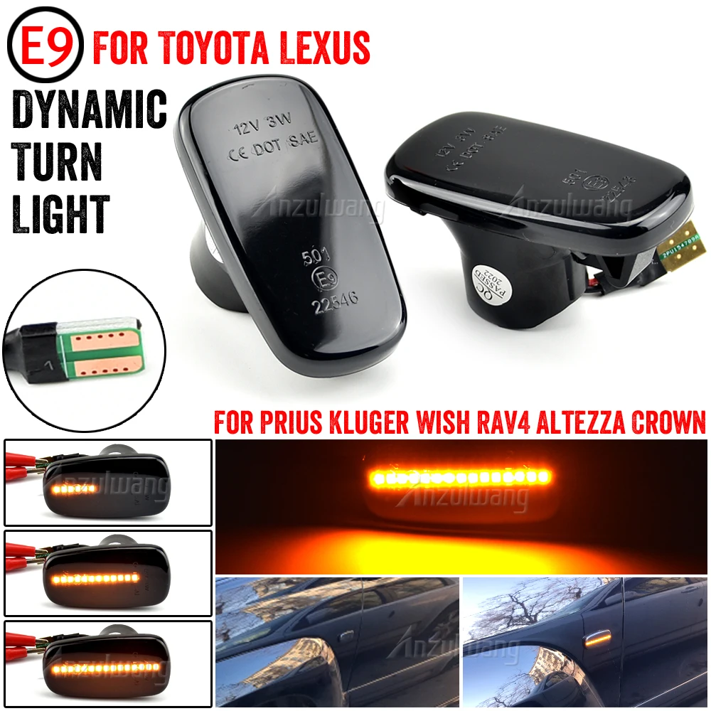 Car Dynamic Side Marker Light LED Turn Signal Light for Lexus IS200 300