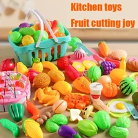 Cutting Play Food Toy for Kids Kitchen Toys Pretend Play Fruit Vegetable Pizza Cake Accessories Early Educational for Girl's Toy 1