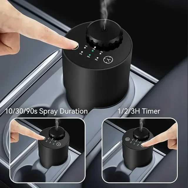 Waterless Diffuser For Essential Oil Nebulizer Battery Operated Scent Air Machine Aluminum Alloy Aromatherapy Diffuser For Car 5