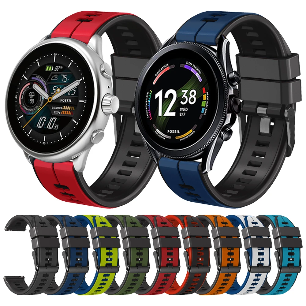 

Ремешок силиконовый для Fossil GEN 6 44 мм, 22 мм, 20 мм