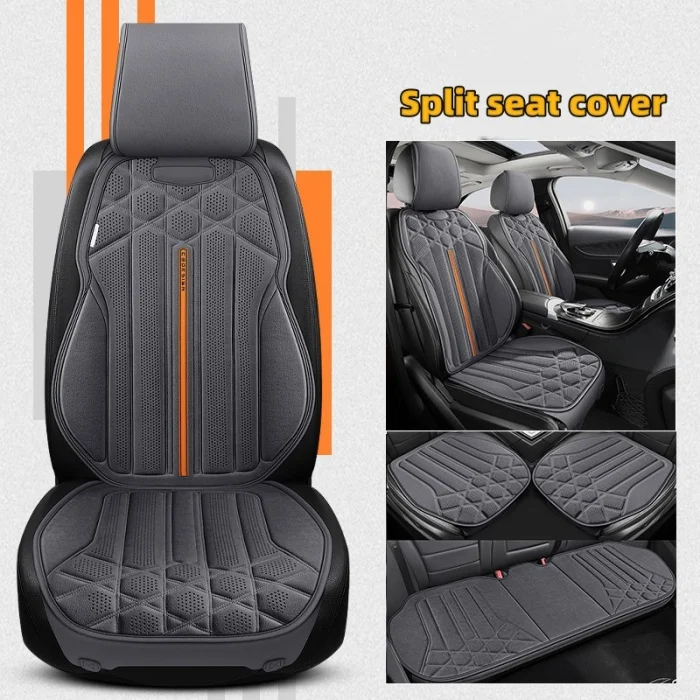 Atmungsaktiver Autositzbezug aus weichem Wildleder, vordere Reihe, Sitzstützkissen, modischer Weste-Stil, Autositz-Schutz, Innenzubehör – Detail 18