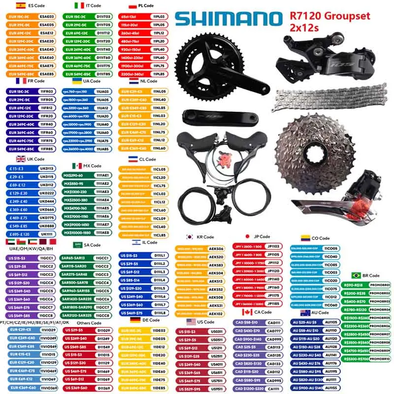 Shimano 105 R7120 Groupset 2x12s Hydraulic Disc Brake Mechanical