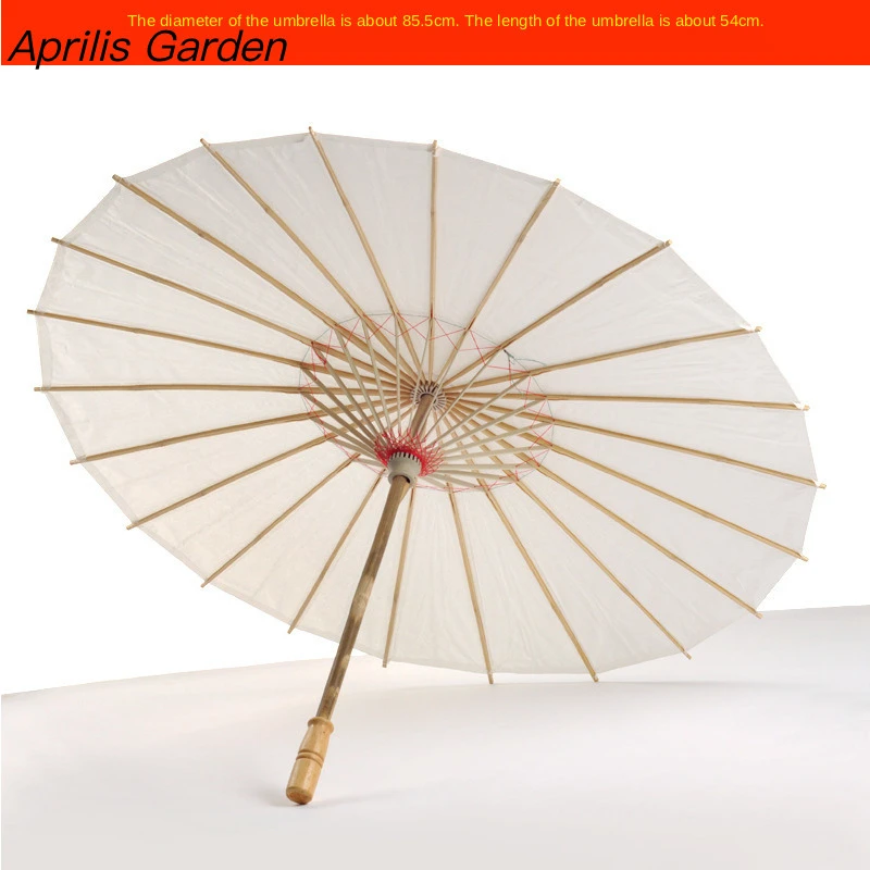 Paraguas de papel de bambú blanco, sombrilla de bricolaje Original para pintura en blanco, fotografía, actuación, estilo japonés, baile, boda| - AliExpress