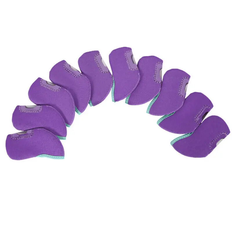 10PCS 11g Neoprene Iron Head Covers Club Golf Iron Headcovers Protector Universal Protection Golf Irons 10 Colors