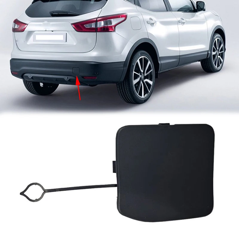 Car Tow Hook Car Tow Hook Cover Car Rear Bumper Tow Hook Towing Eye Cover Cap For Nissan Qashqai J11 2014-2017