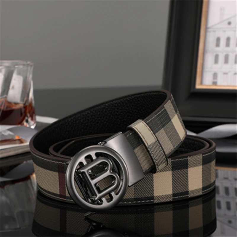 2023 High Quality Designers Mens belt Luxury Brand Famous Male Belts  Automatic B Buckle Genuine Leather Belts for Men width 3.4 - AliExpress