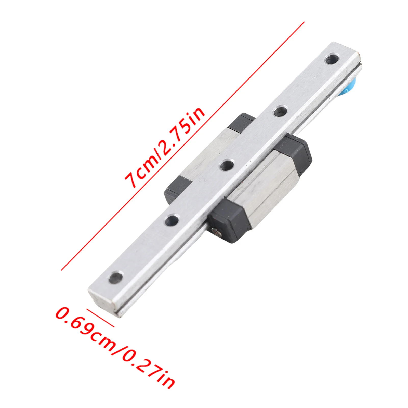 Miniature Linear Rail Guide with Slide Block, 7mm Width, Linear Guide Block