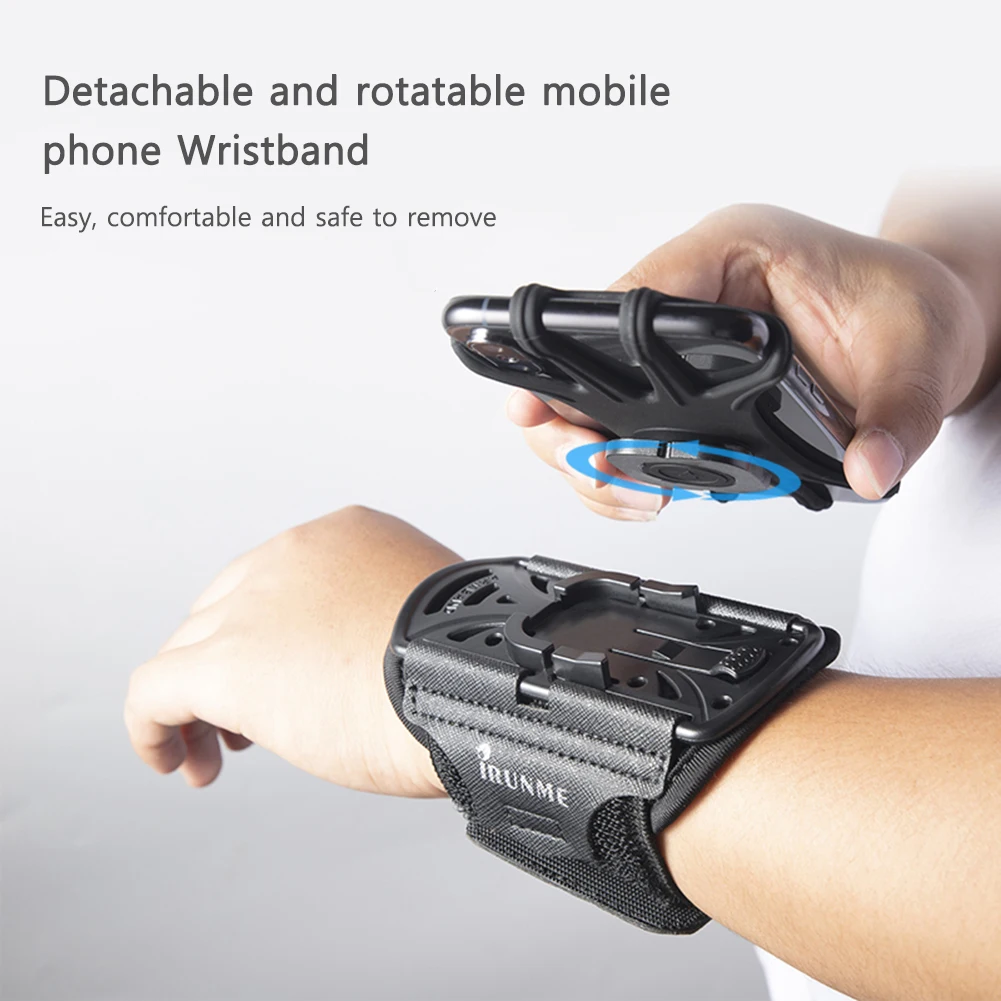 Outdoor Sports Wristband Phone Holder for iPhone 12 11 Pro Samsung Huawei Removable Rotating Armband Cell Phone Holder Arm Bag mobile phone armband phone arm band phone armband sports arm bag fitness arm bag