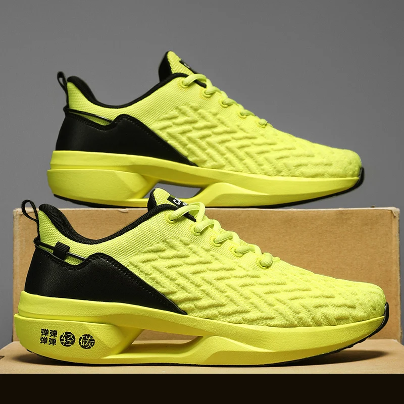 Men's Lightweight Breathable Fabric Running Shoes - Breathable Outdoor Sports Shoes for Gym, Jogging, Tennis - Comfortable Cushioning and Support