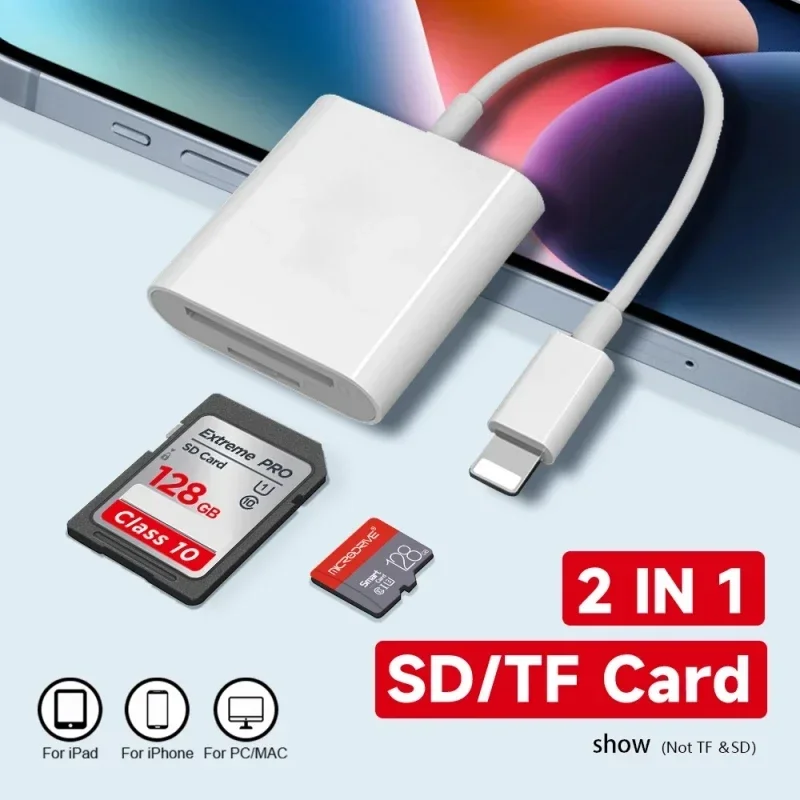 라이트닝 SD 카드 리더기, SD/TF 플래시 어댑터, 메모리 카드 어댑터, 아이폰 아이패드 플래시 드라이브용