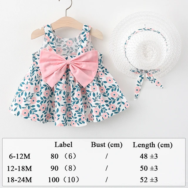 Summer Clothes Baby Girl Beach Dresses Casual Fashion Print Cute Bow Flower  Princess Dress Newborn Clothing Set - AliExpress