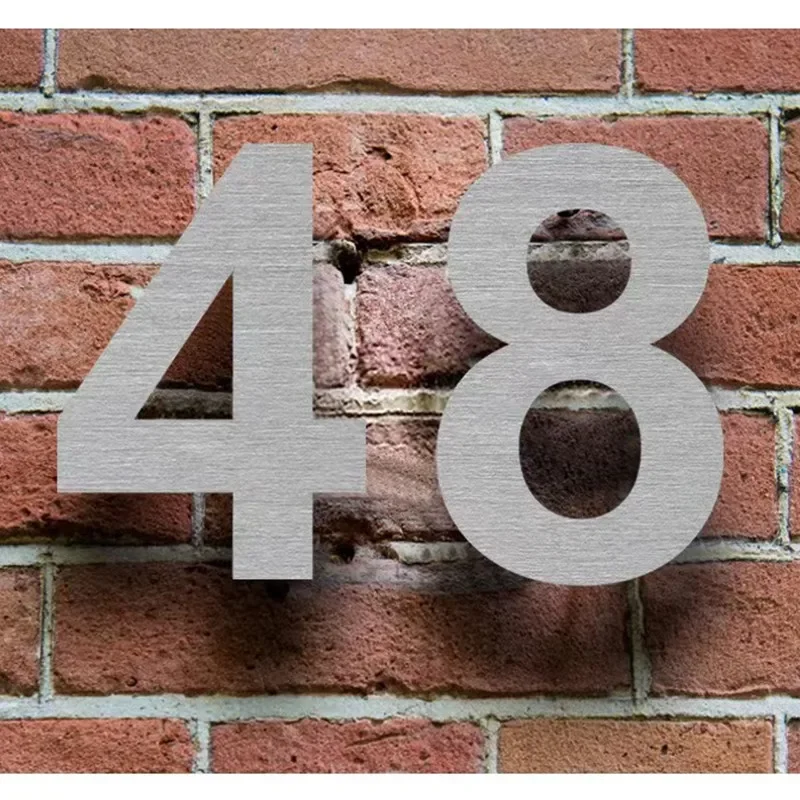 15/20/30cm 304 Stainless Steel Apartment Door Numbers Floating Moder Exterior House Number Home Outdoor Huisnummer