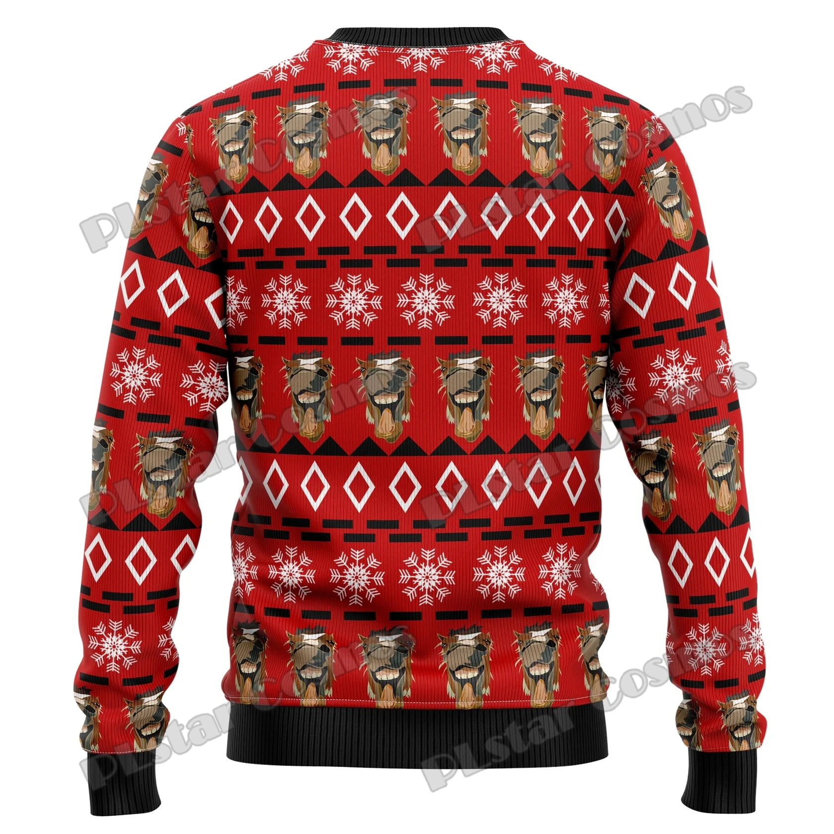 Lustiges Pferd Weihnachten Grafik 3D-gedruckt Mode Herren Hässlicher Weihnachtspullover Winter Unisex Casual Strickpullover Pullover MYY15 – Detail 14
