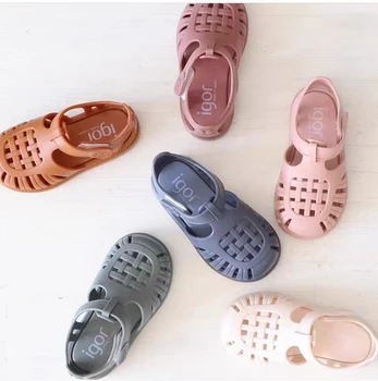 Sandalo romano estivo per bambini dal design classico Moda casual per bambini Sandali da spiaggia per ragazzi e ragazze Tinta unita Scarpe per bambini popolari 1
