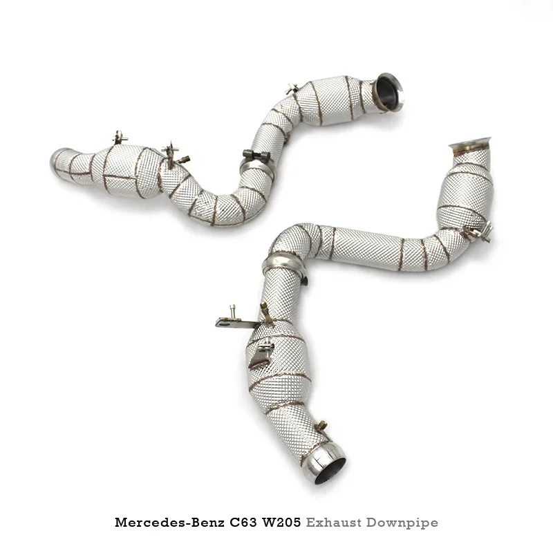 Head Section High flow Pipes branch downpipe Exhaust Pipe with catalyst For Mercedes-Benz C63 AMG W205 4.0T