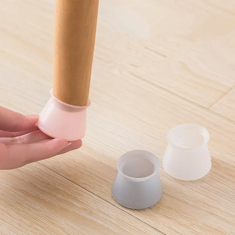 Silicone Chair Leg Floor Protectors - Set of 12/24 - Non-Slip Furniture Pads