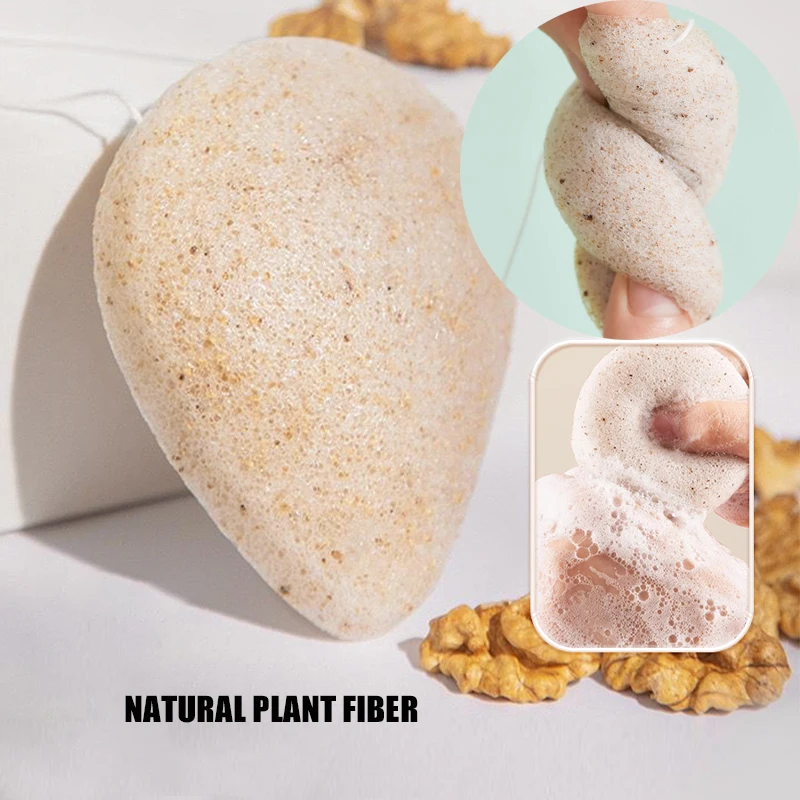 

1Pcs Mini Washing Exfoliator Puff Natural Plant Fiber Cleansing Sponge Face Round Shape Konjac Sponges Facial Skin Care Tool