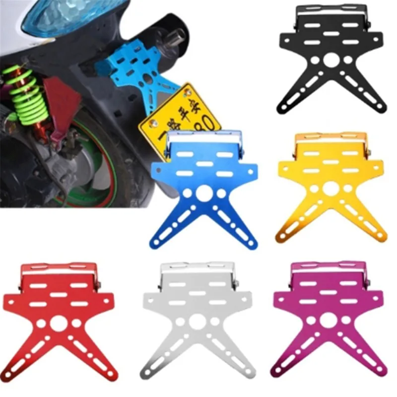 Motorcycle Rear License Plate Frame Electroplate Aluminum Alloy Motorbike Scooter Number Plate Holder license plate holder,motorcycle license plate holder