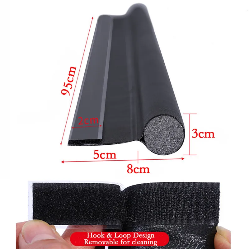 Enhanced Adjustable Door Seal Strip | Under Door Draft Stopper & Weather Barrier | Thick Anti-Cold Gap Blocker