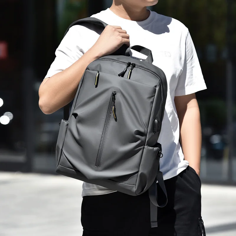 QINNXER One shoulder bag for men's stylish large capacity middle school high college student multifinonal travel backpack laptop