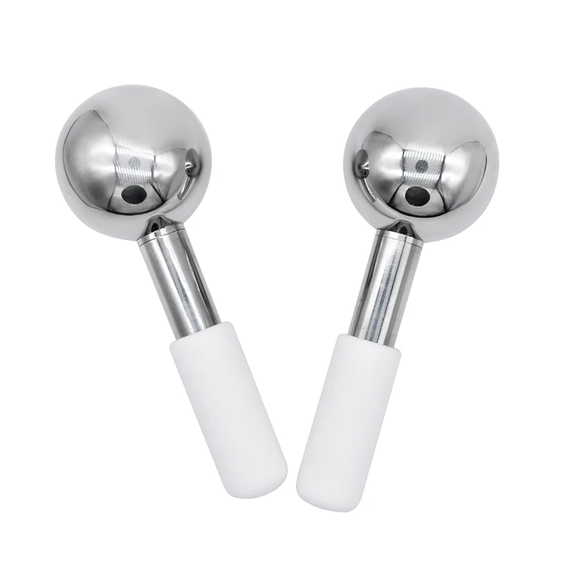 Ice Globes for Face & Eyes, Unbreakable Stainless Steel Cryo Sticks Cold Roller Cooling Globes