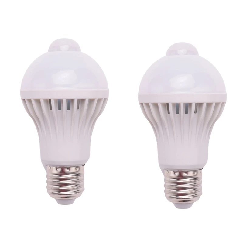 

AFBC 2X E27 Led Bulb Light Motion Sensor Light LED PIR Motion Sensor Lamp Globe Bulb Light Lamp, 5W