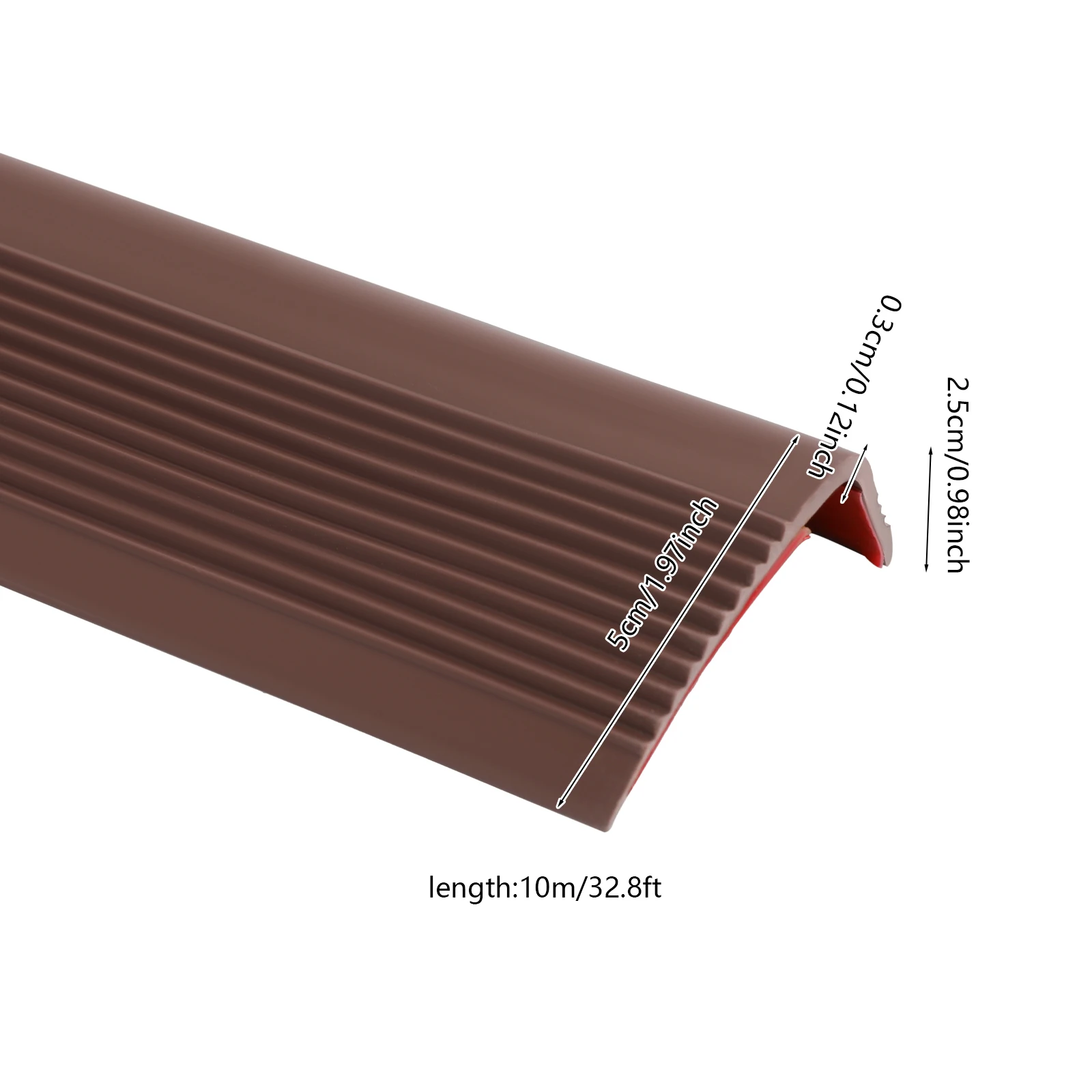 10 m braune, rutschfeste Treppenstreifen, rutschfest, für Zuhause, flexible PVC-Treppen, rutschfeste Sicherheitsstreifen für Treppen, Skateboards und Decks – Detail 12