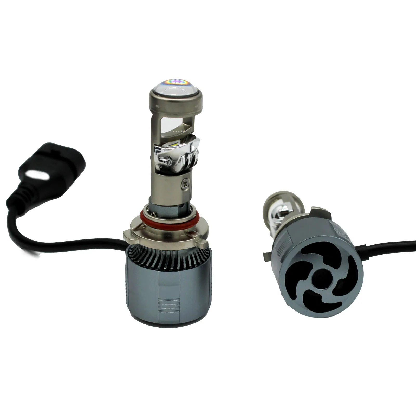 KEPMA 9005 9006 9012 HB3 HB4 HIR2 LED Headlight Bulb Mini Lens Projector 100W High Power 10000LM 6000K White