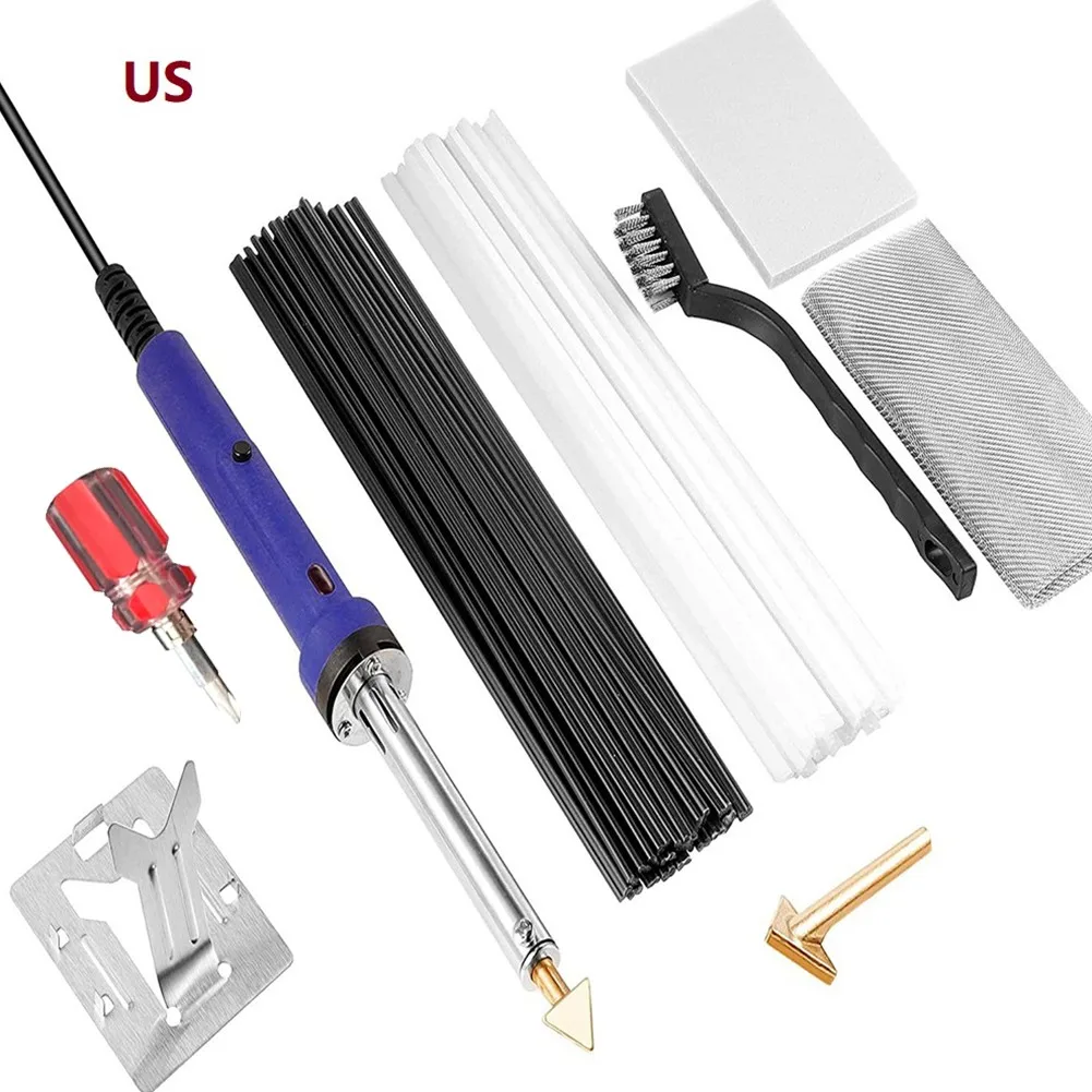 soldering stations 80W Plastic Welder UK/US/AU/EU Plug Electric Soldering Iron Welding Tool Kit For Car Bumper Kayak Repair inverter arc welder