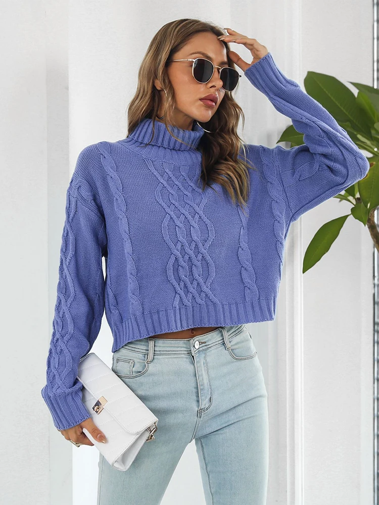 Women Pullover Tops Long Sleeve Winter Clothes Streetwear Turtleneck Women Sweater Knitted Loose Sweater 18 Sbc831eab97e84b44a50d300ee95c906a4