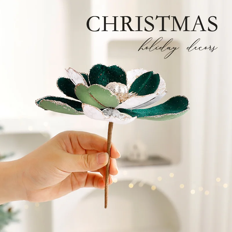 2025 Christmas Flower Simulation Flower Type Dried  Festive Atmosphere Arrangement Preserved Ornaments Christmas