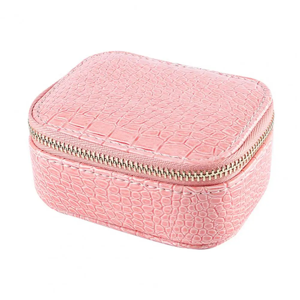 

Small Jewelry Holder Capacity Travel Jewelry Holder Organizer with Soft Lining Smooth Zipper Neat for Earring for Girls