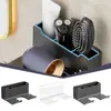 Hair Dryer Storage Shelf Multi-functional Perforation-free Hair Wall Mounted Stand Bathroom Dryer S5Z7 1