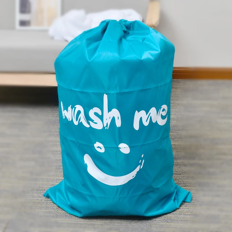 Laundry Bag Nylon Travel Storage Pouch Machine Washable Dirty Clothes Organizer Folding Wash Drawstring Bathroom Accessories